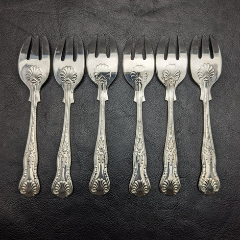 6 把英國復古鍍銀叉子裝在一個盒子裡